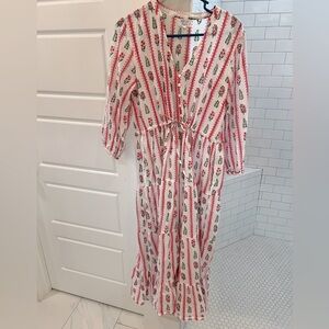 Pink City Prints midi dress size L